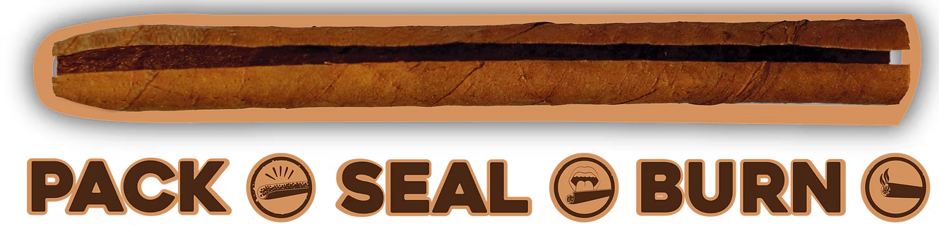 Rolled natural leaf wrap made with SLITZ™